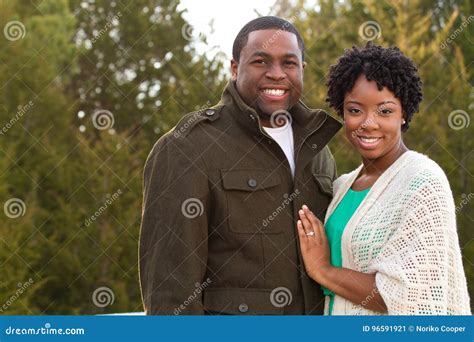 Portrait Of An African American Loving Couple Stock Image Image Of Couple Engagement 96591921
