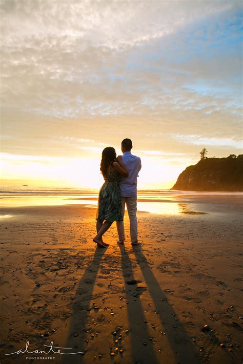 Olympic Peninsula Engagement Photos With A Perfect Ruby Beach Sunset
