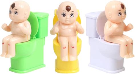 Toyandona 3pcs Squirt Toilet Water Squirting Prank Toy Tricky Toilet