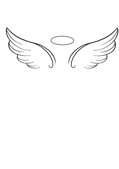 Angel Wings Tattoo Stencil Angel Wings Halo Tattoo Small Angel Tattoo