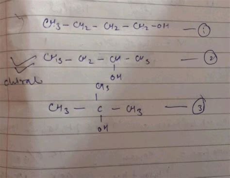 How Many Alcohols With Molecular Formula C4h10o Are Chiral In Nature