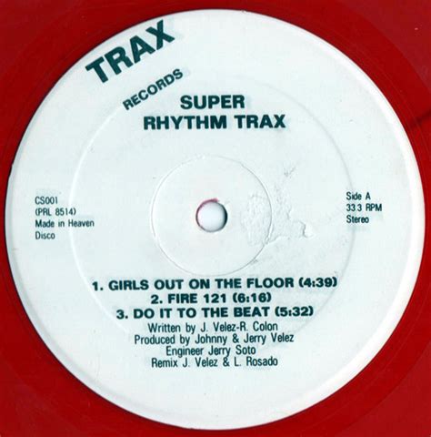 Jesse Velez Super Rhythm Trax 1985 Red Vinyl Discogs