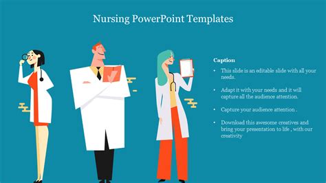 Creative Nursing Powerpoint Templates With Blue Theme