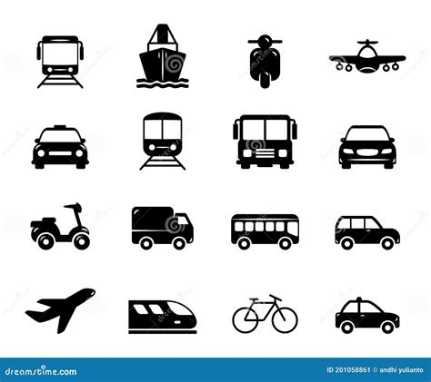 Simple Set Of Mass Transportation Vehicle Related Vector Icon Graphic Design Contains Such