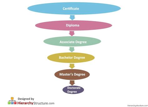 College Degrees In Order Education Degree Hierarchy College