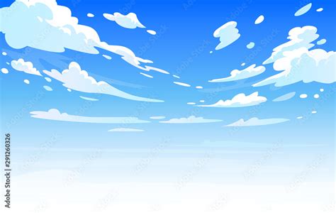 Vector Day Landscape Sky Cloudsanime Clean Style Background Design