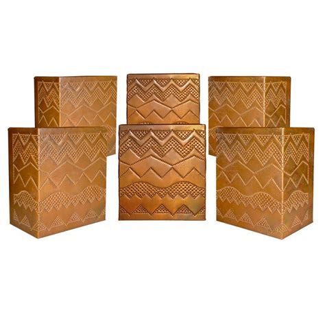 Set Of Six Copper Southwestern Inspired Wall Sconces For Sale At Stdibs