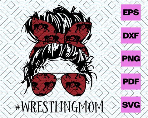 Wrestling Mom Svg Wrestling Mom Life Team Sports Wrestling | Etsy