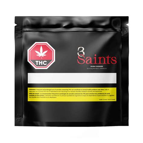 Buy 3Saints : KUSH COOKIES PRE-ROLLS - 20 X 0.35g Online - ARCannabis