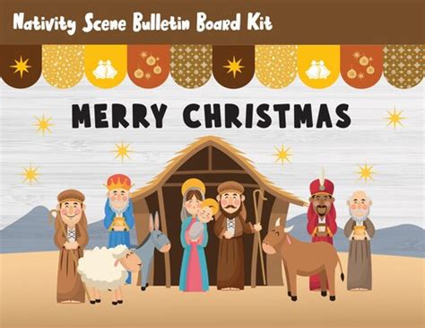 Christmas Nativity Play Scene Setters Christmas Pageant Props