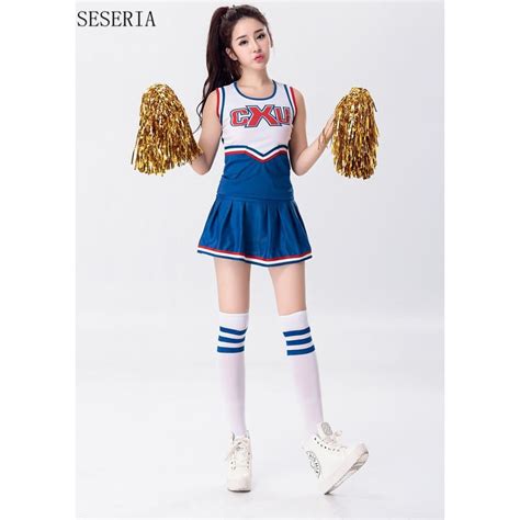 Seseria Sexy High School Cheerleader Costume Cheer Girls Uniform Party