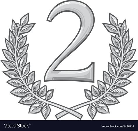 Second Place 2 Royalty Free Vector Image Vectorstock