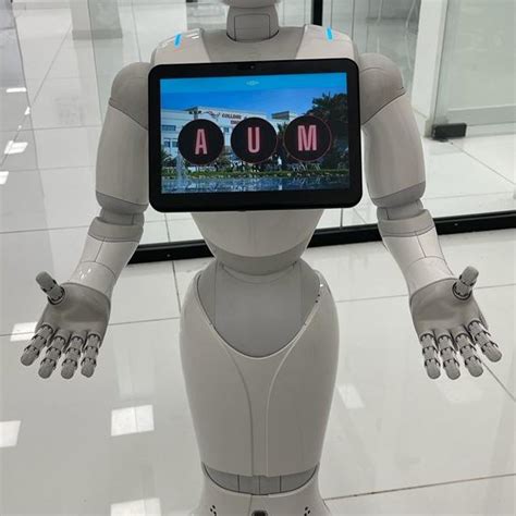 Softbank Robotics Nao Left And Pepper Right Robots At The American