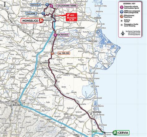 Top competitors are peter sagan, vincenzo nibali and bauke mollema. Giro de Italia: Etapa 13, Cervia - Monselice / 192 Km.