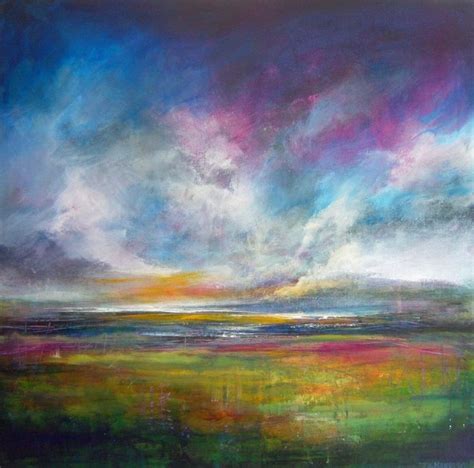 Colourful Semi Abstract Landscape Painting Created Using Many Layers