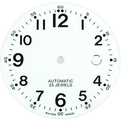 Uhr vorlage zum ausdrucken und selber basteln. D=34,0 mm Zifferblatt ETA 2824-2, weiß glänzend, schwarze ...