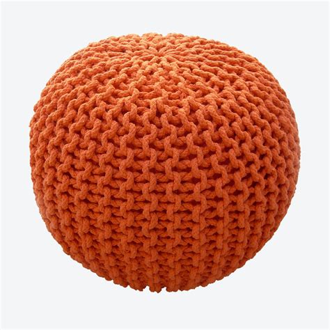 Cool Pouf In Orange By Bakero Fy