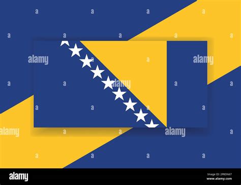 Vector Bosnia And Herzegovina Flag Country Flag Design Flat Vector