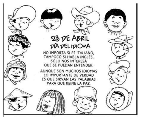 Hoy se celebra el día del idioma español. Imágenes para colorear el 23 de abril - Día del Idioma ...