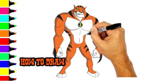 How To Draw Ben 10 Rath Ben 10 Alien Rath Drawing And Colouring
