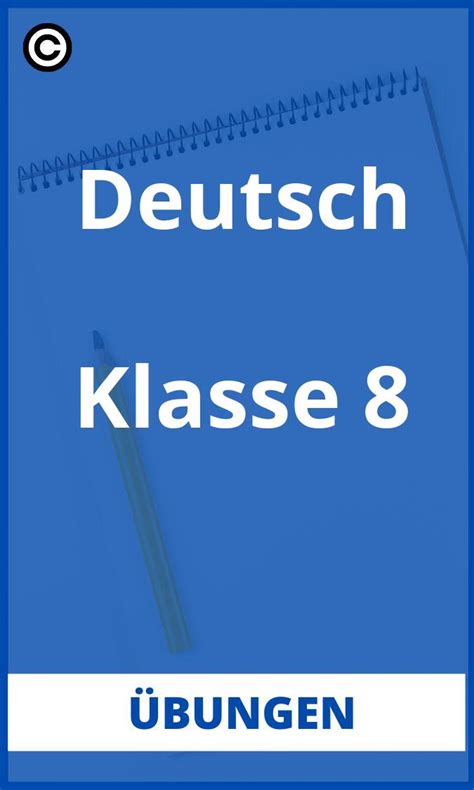 Deutsch 8 Klasse Übungen Pdf