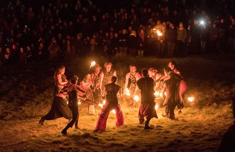 Naked Revellers Wave Flaming Torches In Edinburgh As They Celebrate Beltane Fire Festival The