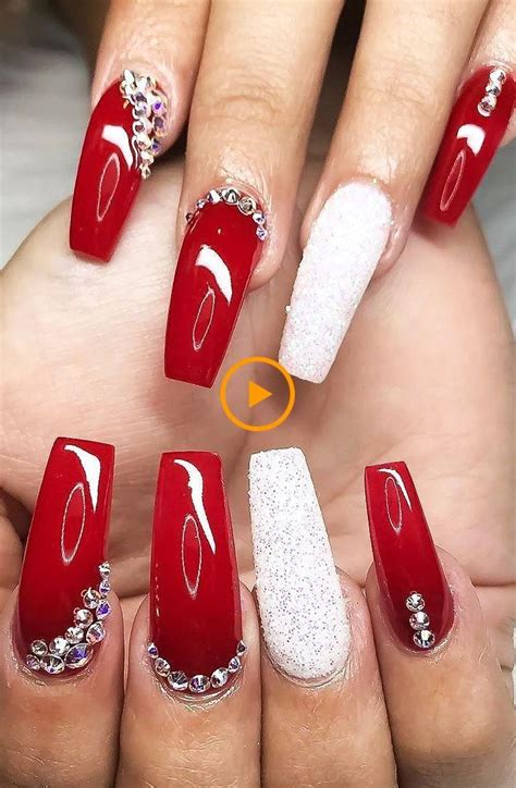 Red Acrylic Nail Designs In High Gloss Polished And Matte Colors Image