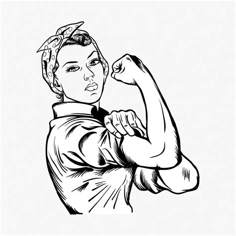 Premium Vector Rosie The Riveter Vector Illustration