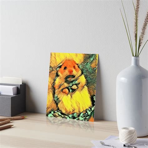 Scared Hamster Meme Art Board Print For Sale By Art Designs Pro