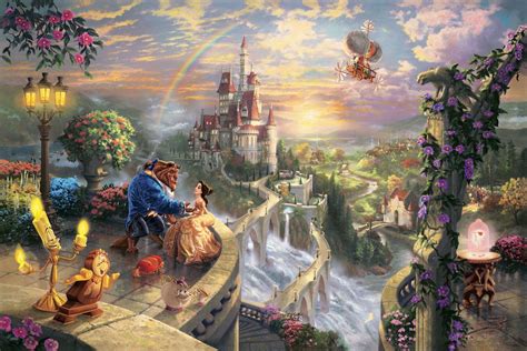 Thomas Kinkade The Disney Dreams Collection Beauty And The Disney