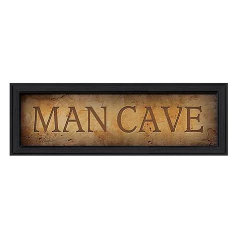 Man Cave Black Framed Printed Wall Art