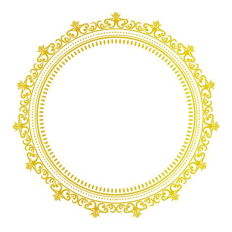 Elegant Gold Circle Border Png