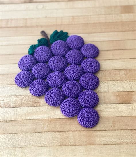Grapes Trivet Grapes Hot Pad Crochet Grapes Trivet Bottle Etsy