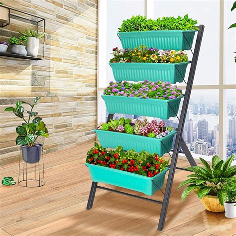 They are elevated off the ground, so there's no need to be bending over and working on your knees. Wholesale TOOCA Raised Garden Bed, 5-Tier Vertical Garden ...