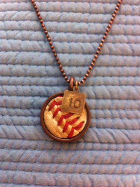 Baseball Necklace Made From A Real Baseball Stamped Of The Player