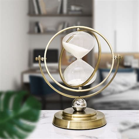Retro Metal Hourglass Timer Nordic Creative Sand Clock Tv Cabinet Porch