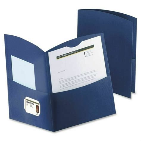 Oxford Contour Twin Pocket Folders 100 Recycled Dark Blue Box Of 25