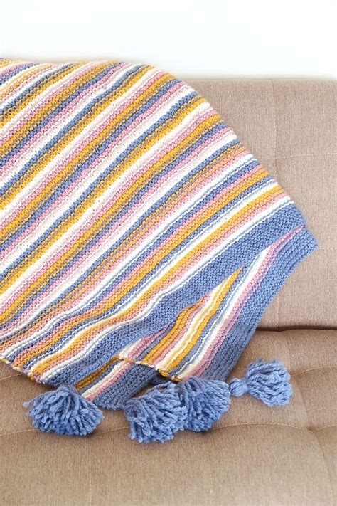 Chunky Knit Blanket Pattern Easy Knit Throw Blanket