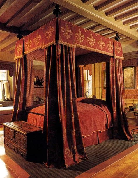A Medieval Themed Bedchamber Floor To Ceiling Curtains Bed Curtains