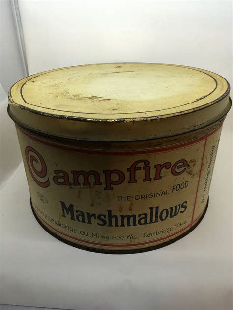 tin vintage campfire marshmallows 5 lbs advertising tin collector tin jamscraftcloset