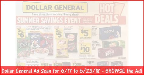 Dollar General Ad Preview Archives | Ads, Dollar general, Summer savings