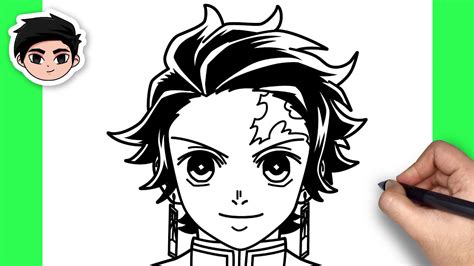 how to draw tanjiro from demon slayer