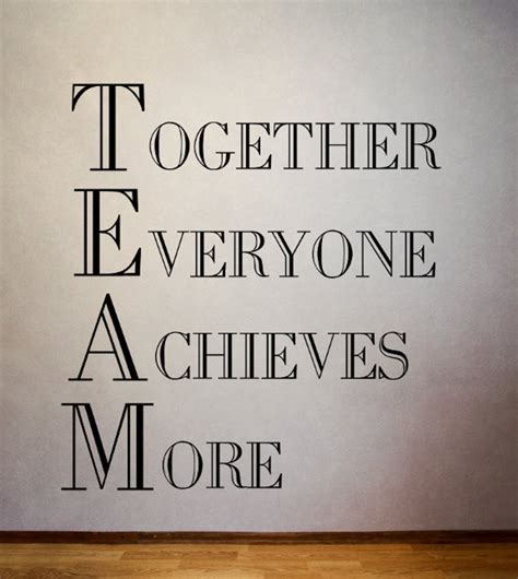 Team Together Everyone Achieves More Etsy