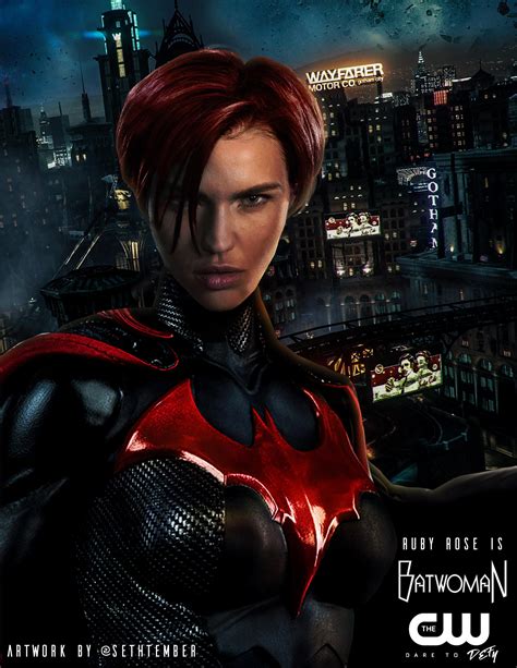 [fan art] ruby rose as batwoman by sethtember dccomics batwoman dc batgirl marvel dc