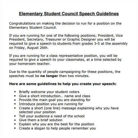 Salutatorian Speech Example 5 Student Council Speech Examples