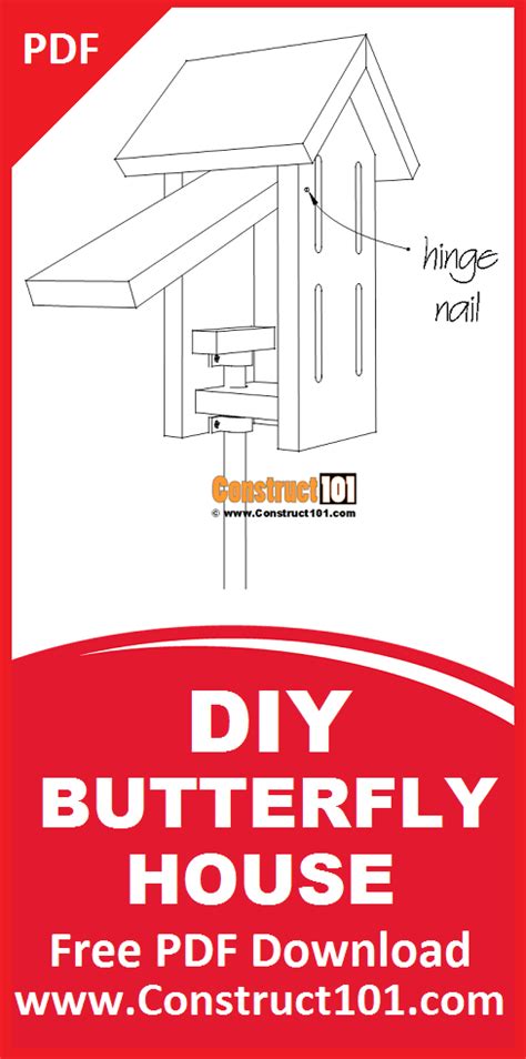 Simple Butterfly House Plans Construct101 Butterfly House Diy