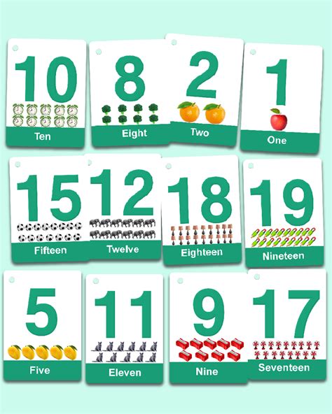 Best Counting Number Flashcards 1 20 With Pictures Zstore