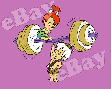 Rare Flintstones Cartoon Photo 3 Hanna Barbera Studios Pebbles And Bamm