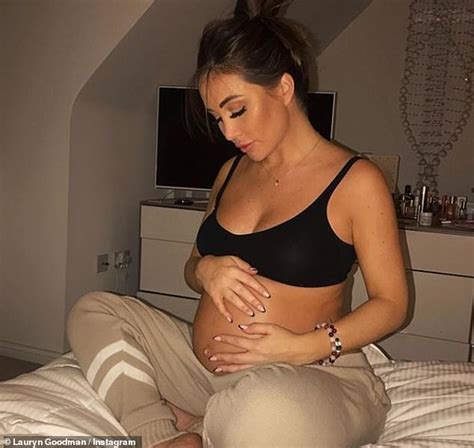 Lauryn Goodman Cradles Baby Bump As She Details Her Crazy Pregnancy Daily Mail Online