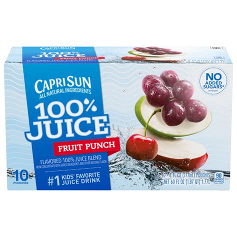 Save On Capri Sun 100 Juice Drink Pouches Fruit Punch All Natural 10 Pk Order Online Delivery